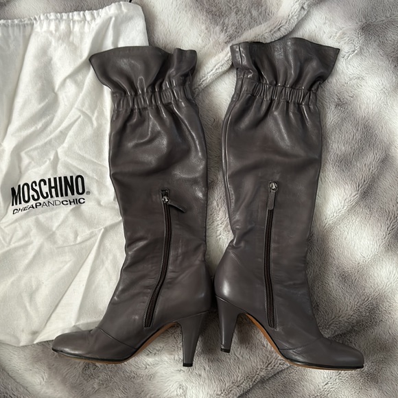 Moschino Cheap and chic grey slouching boots 6.5 - Picture 4 of 6